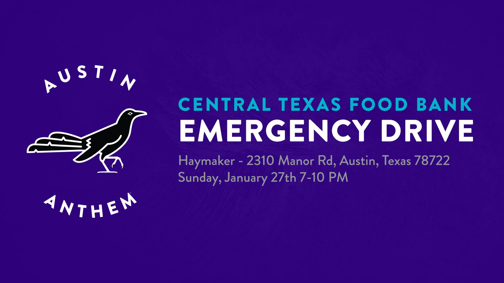 Emergency Food Drive from Austin Anthem