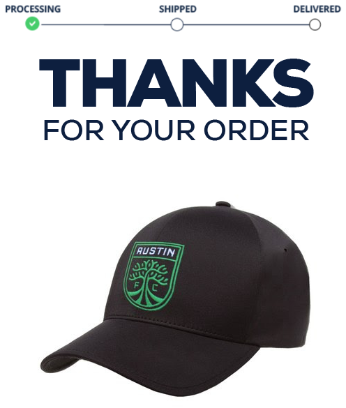 Thanks for your Austin FC hat order