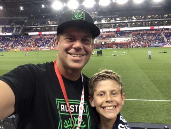 Shawn and Jack Collins representing Austin FC at RBA