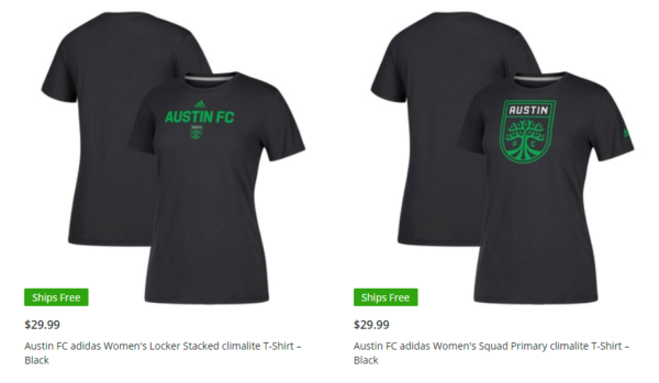 New adidas women's shirts for Austin FC