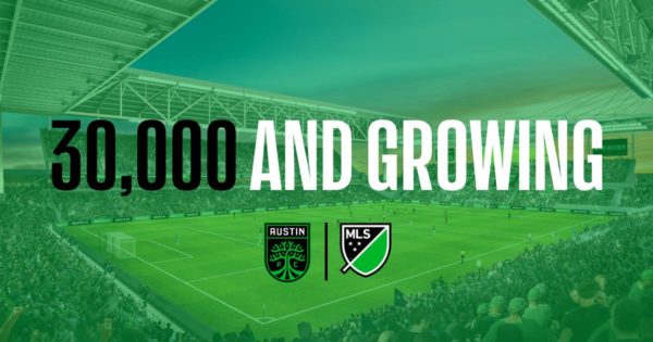 Austin FC secures over 30,000 seat deposits