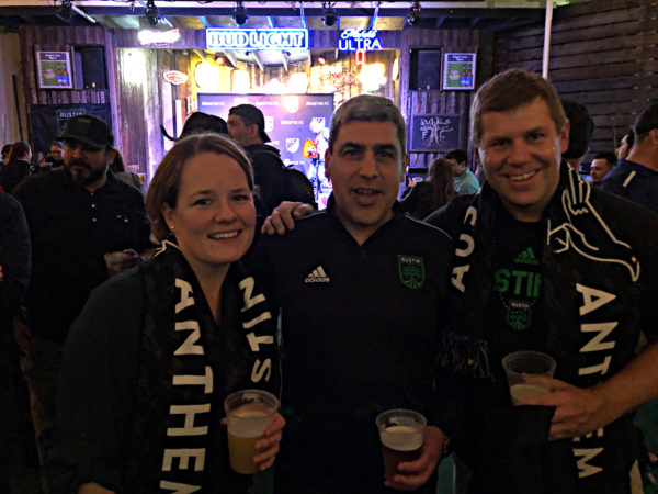 Angie Pisani, Claudio Reyna, and Shawn Collins
