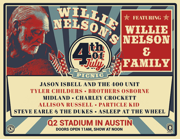 Willie Nelson at Q2 Stadium