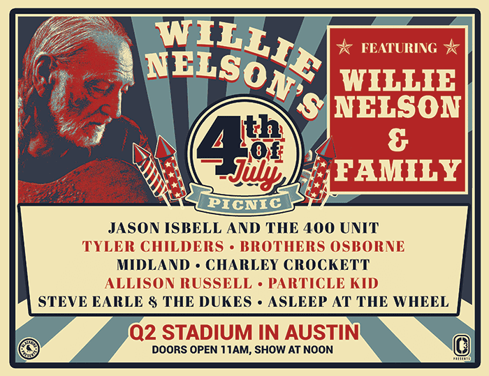 Willie Nelson's 4th of July Picnic Comes to Q2 Stadium ⋆ 512 Soccer