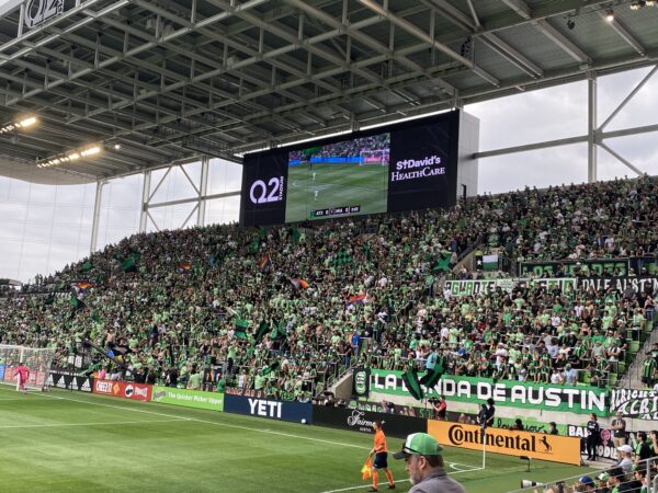 Austin FC fans going wild