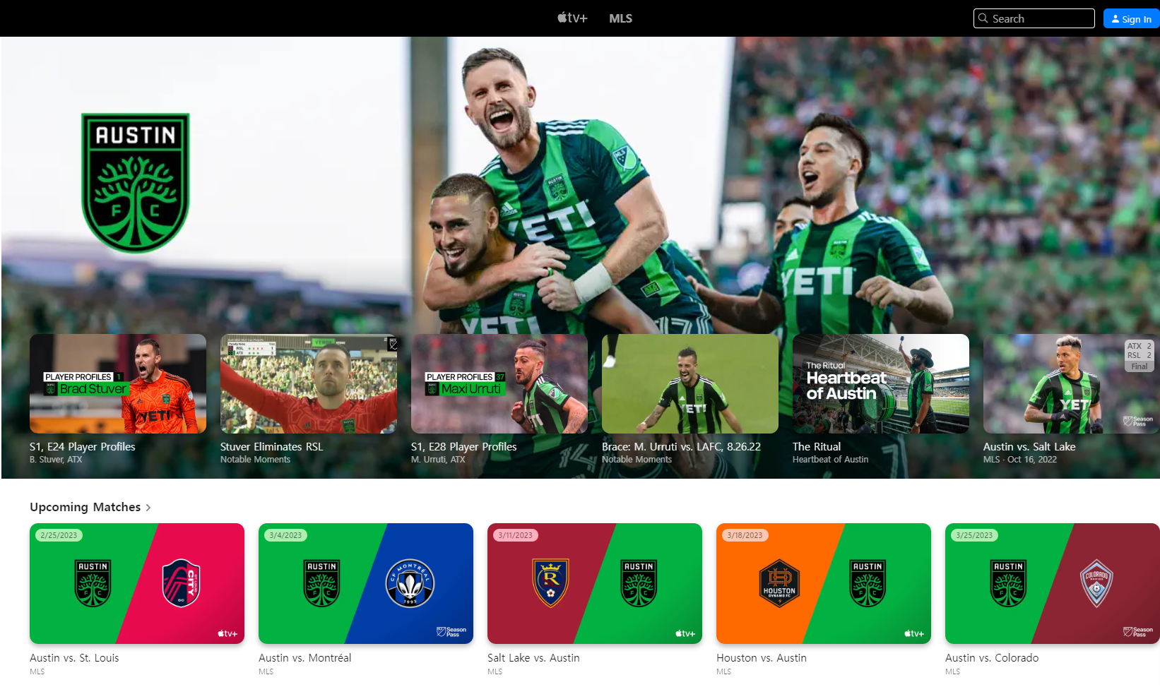 MLS Season Pass on the Apple TV App